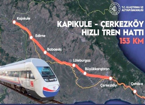 Halkalı-Kapıkule Hattında İlk Etap 2025'te Bitecek